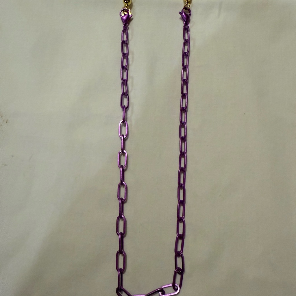 Vibrant Purple Chain Link Necklace